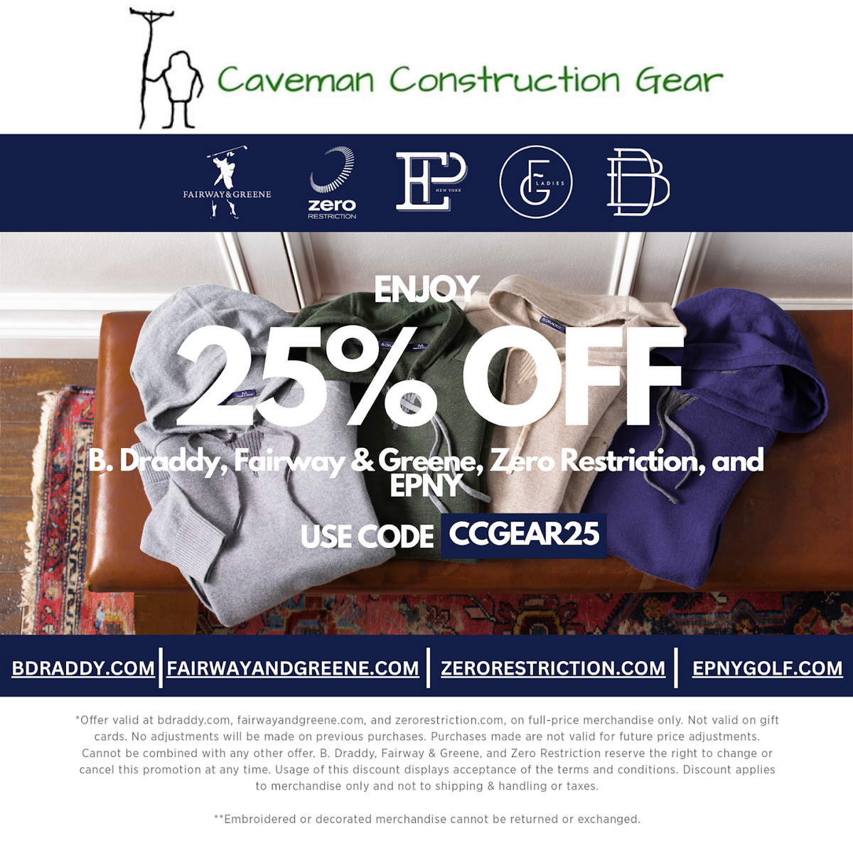 Summit Golf Brand products Caveman Construction Gear